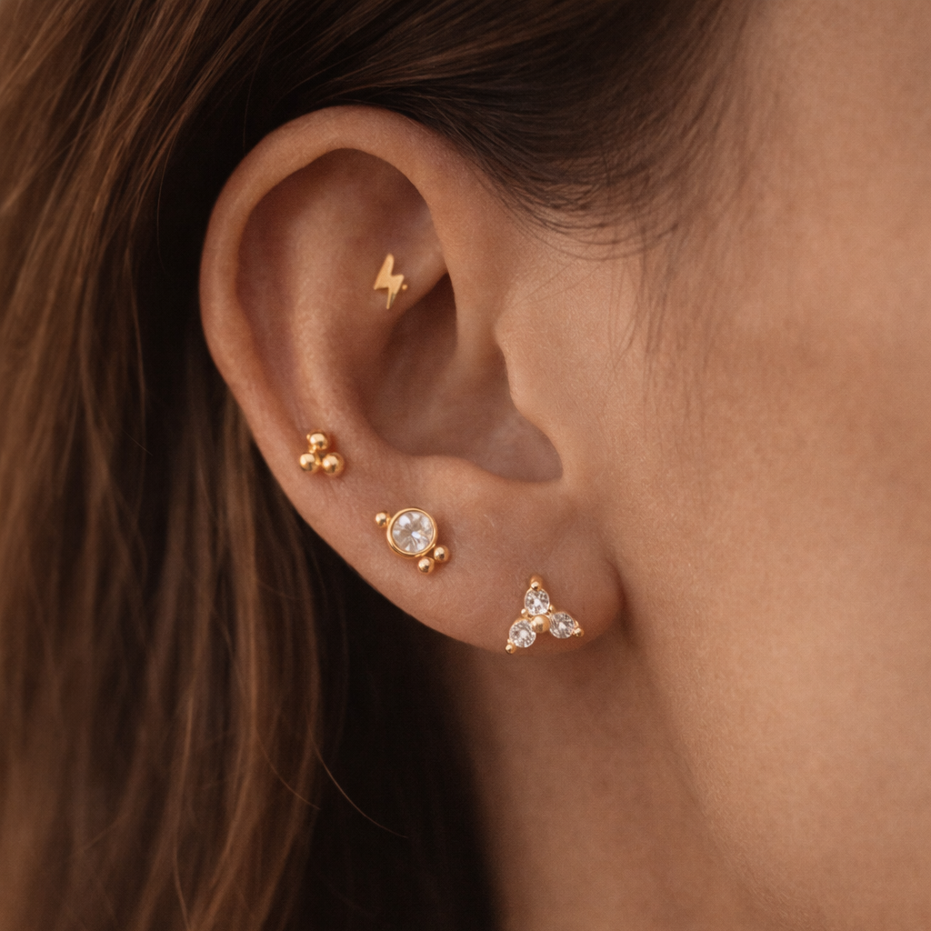 Piercing 3 bolitas